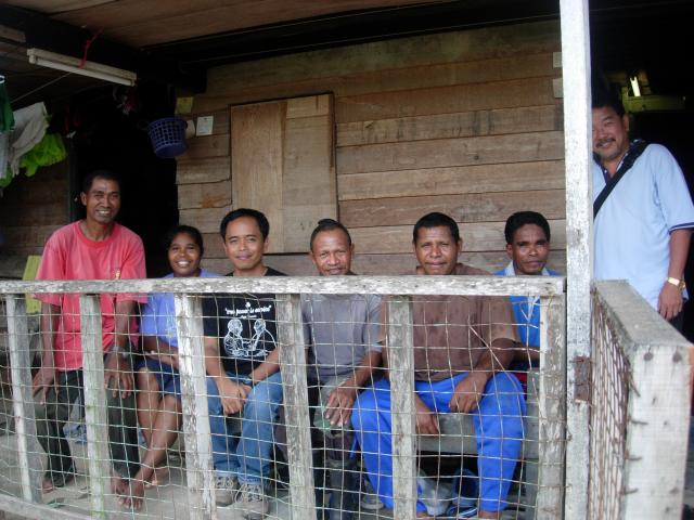 Indonesian workers in a farm in Sabah, Malaysia