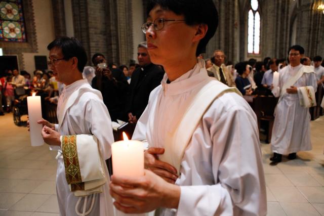 Entrance during the Ordination mass