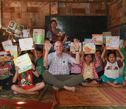 JRS International Director Fr Tom Smolich SJ visits a school on the border of Myanmar and Thailand