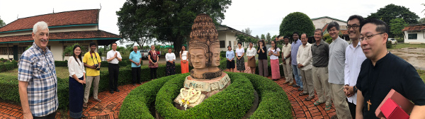 Fr General Arturo Sosa, Jesuits and collaborators gather around the memorial of Sch Richie Fernando SJ