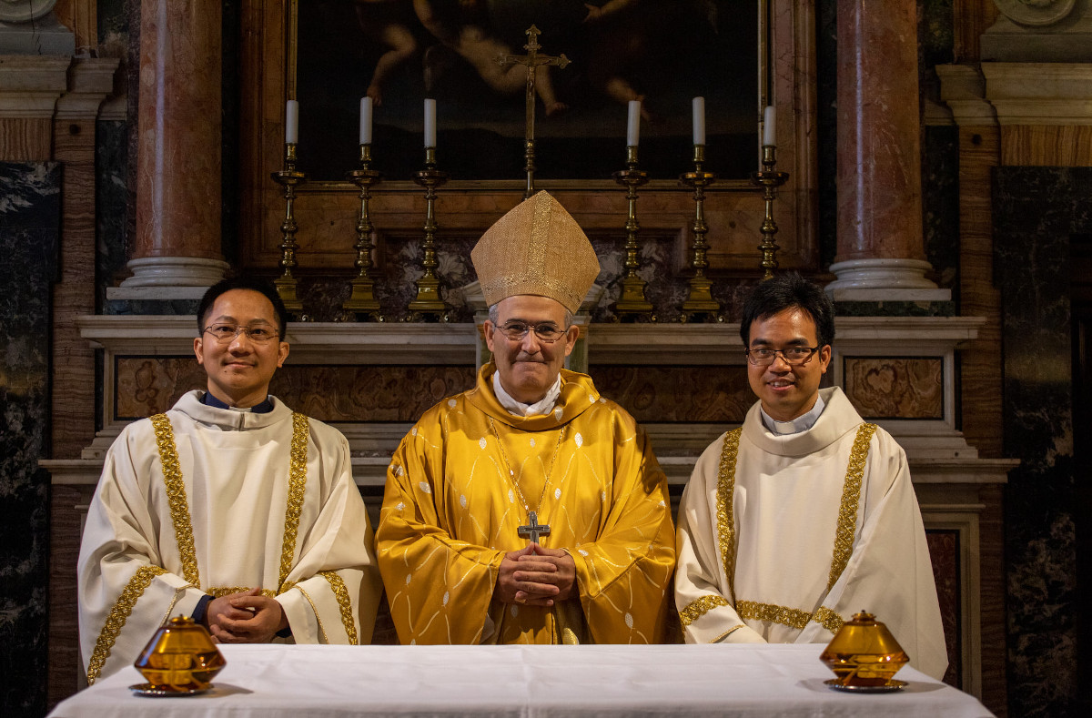Three Vietnamese Jesuits ordained deacons, two in Rome, one in Thủ Đức city